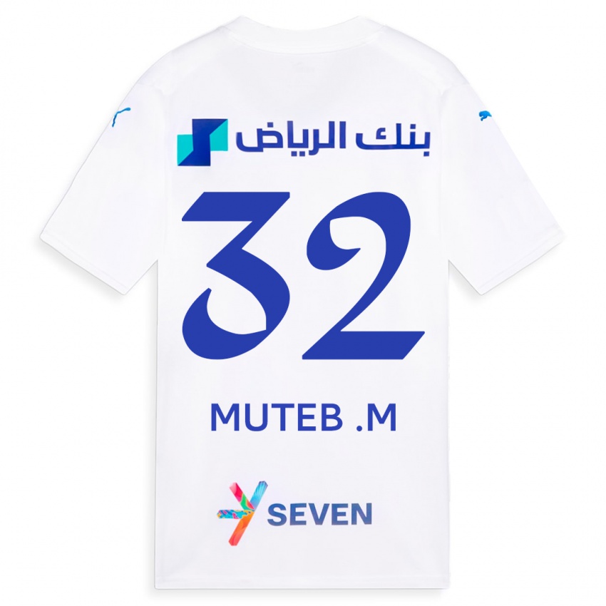 Børn Muteb Al-Mufarrij #32 Hvid Udebane Spillertrøjer 2023/24 Trøje T-Shirt