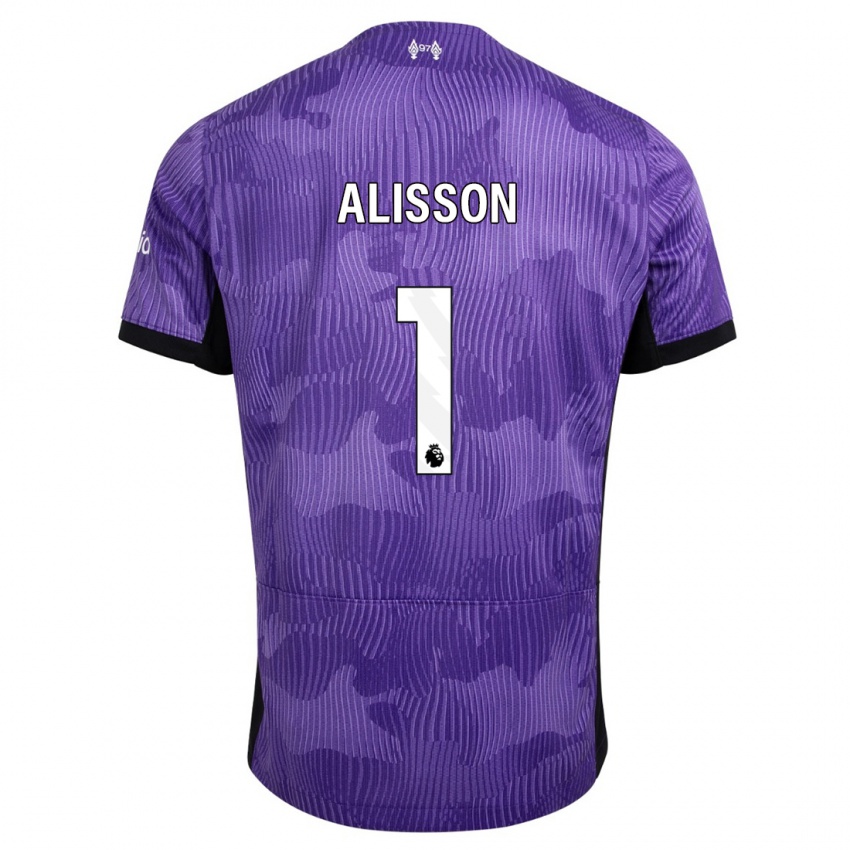 Børn Alisson #1 Lilla Tredje Sæt Spillertrøjer 2023/24 Trøje T-Shirt