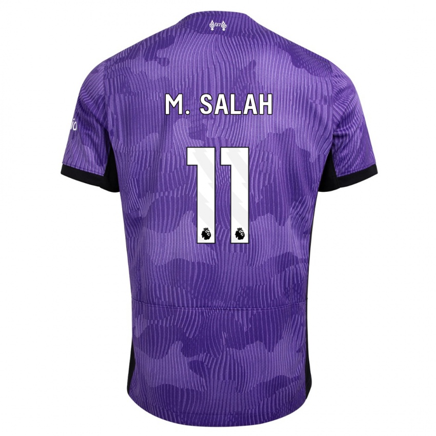 Børn Mohamed Salah #11 Lilla Tredje Sæt Spillertrøjer 2023/24 Trøje T-Shirt