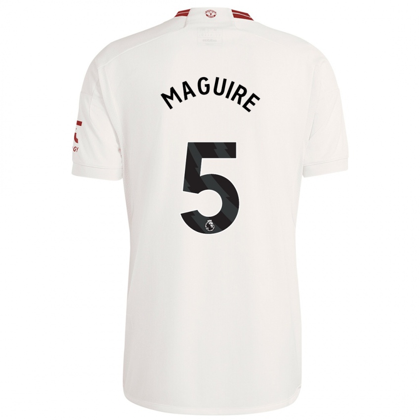 Børn Harry Maguire #5 Hvid Tredje Sæt Spillertrøjer 2023/24 Trøje T-Shirt