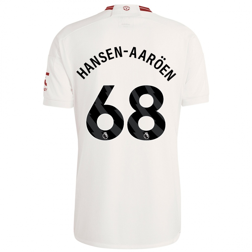 Børn Isak Hansen-Aaröen #68 Hvid Tredje Sæt Spillertrøjer 2023/24 Trøje T-Shirt