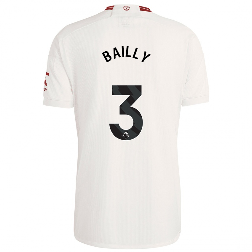 Børn Eric Bailly #3 Hvid Tredje Sæt Spillertrøjer 2023/24 Trøje T-Shirt