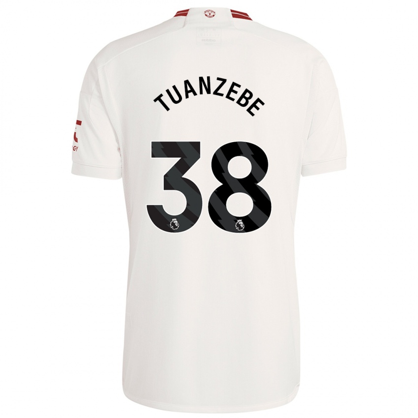 Børn Axel Tuanzebe #38 Hvid Tredje Sæt Spillertrøjer 2023/24 Trøje T-Shirt