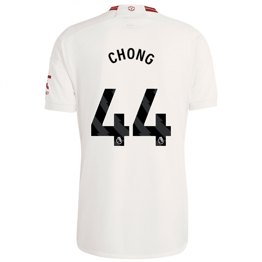 Børn Tahith Chong #44 Hvid Tredje Sæt Spillertrøjer 2023/24 Trøje T-Shirt