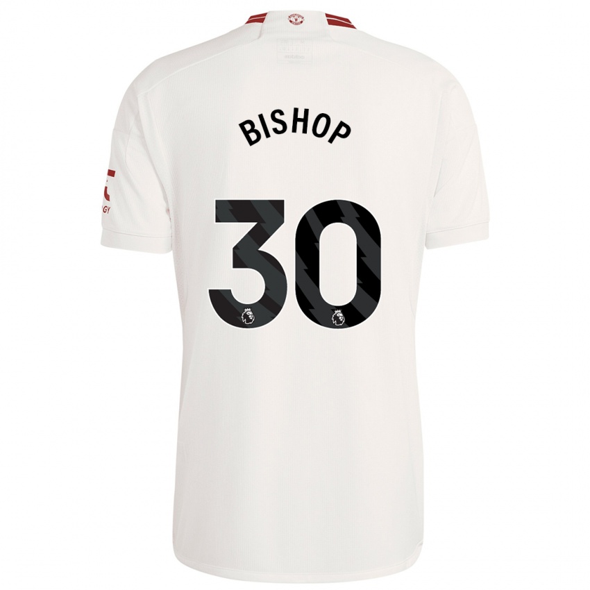 Børn Nathan Bishop #30 Hvid Tredje Sæt Spillertrøjer 2023/24 Trøje T-Shirt