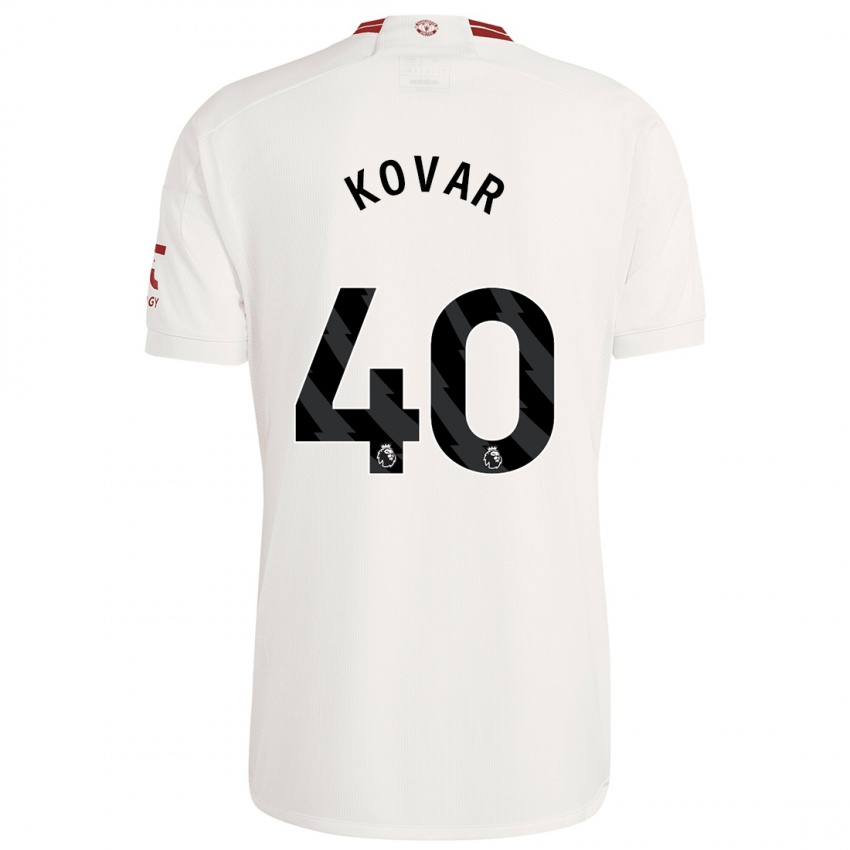 Børn Matej Kovar #40 Hvid Tredje Sæt Spillertrøjer 2023/24 Trøje T-Shirt