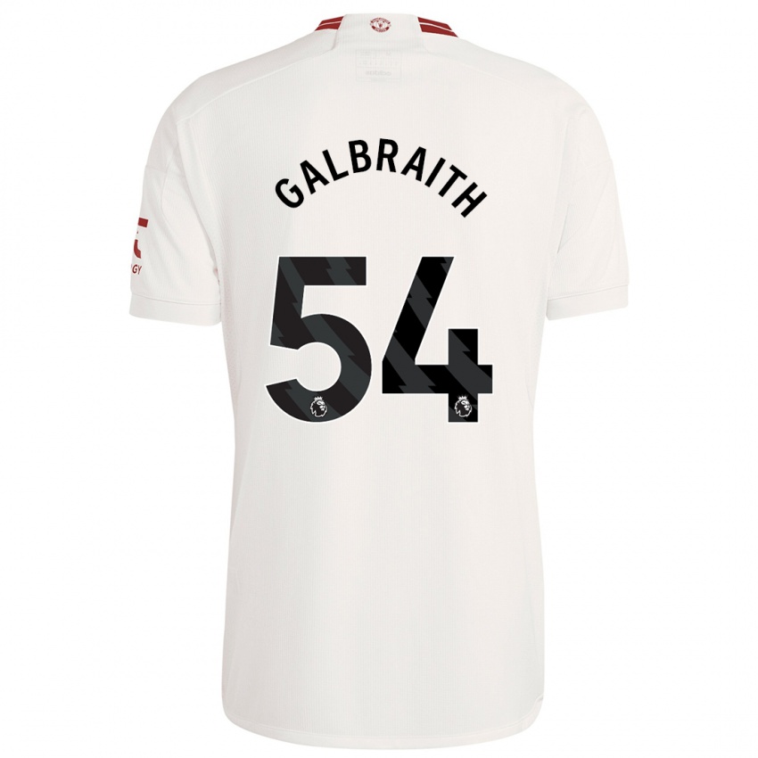 Børn Ethan Galbraith #54 Hvid Tredje Sæt Spillertrøjer 2023/24 Trøje T-Shirt