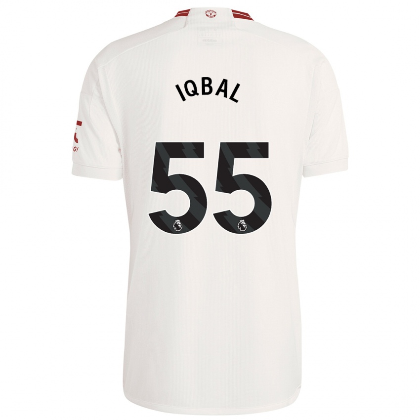 Børn Zidane Iqbal #55 Hvid Tredje Sæt Spillertrøjer 2023/24 Trøje T-Shirt