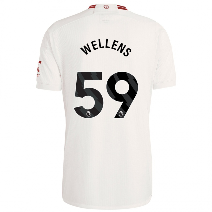 Børn Charlie Wellens #59 Hvid Tredje Sæt Spillertrøjer 2023/24 Trøje T-Shirt