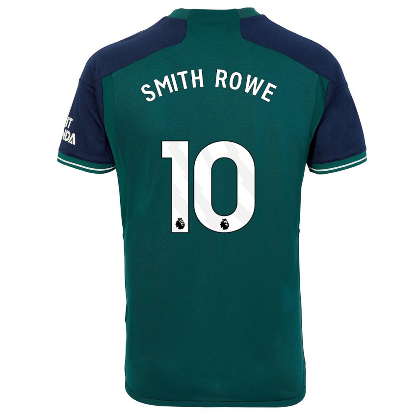 Børn Emile Smith Rowe #10 Grøn Tredje Sæt Spillertrøjer 2023/24 Trøje T-Shirt