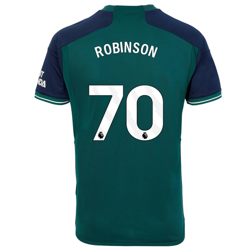 Børn Josh Robinson #70 Grøn Tredje Sæt Spillertrøjer 2023/24 Trøje T-Shirt
