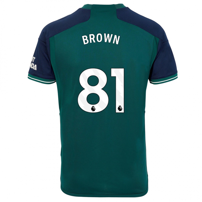 Børn Luis Brown #81 Grøn Tredje Sæt Spillertrøjer 2023/24 Trøje T-Shirt