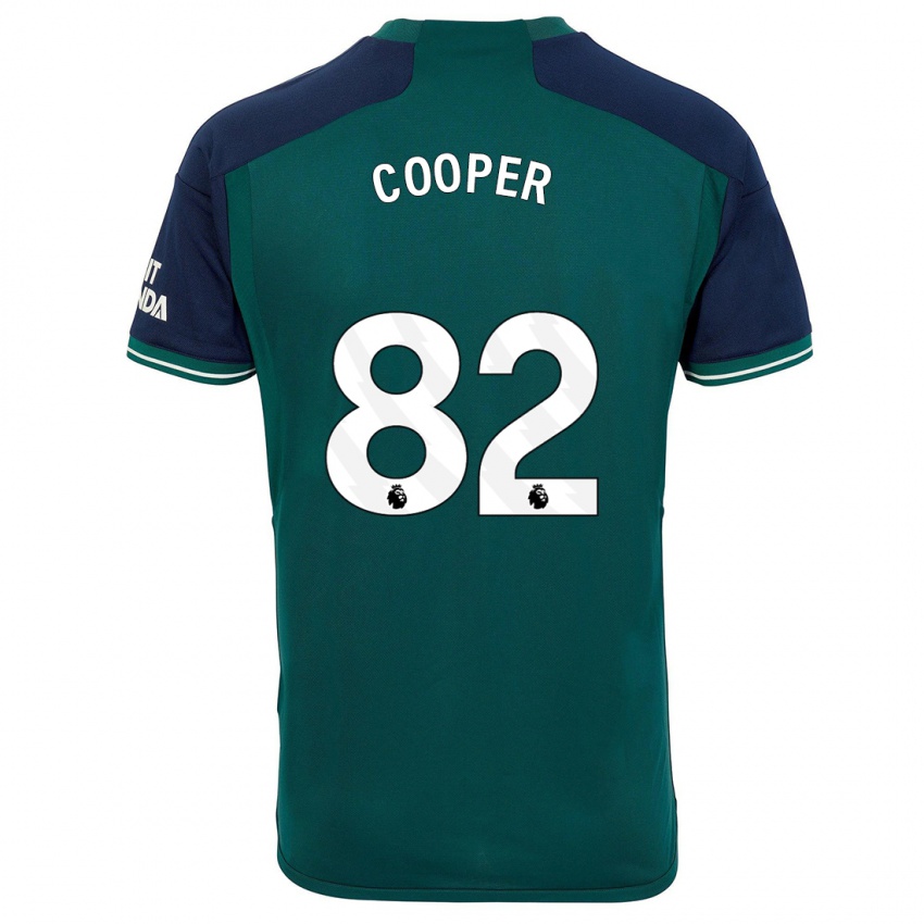 Børn Noah Cooper #82 Grøn Tredje Sæt Spillertrøjer 2023/24 Trøje T-Shirt