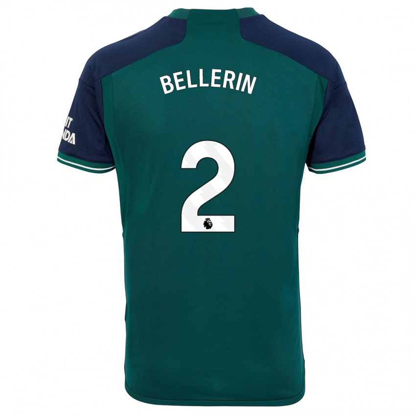 Børn Hector Bellerin #2 Grøn Tredje Sæt Spillertrøjer 2023/24 Trøje T-Shirt