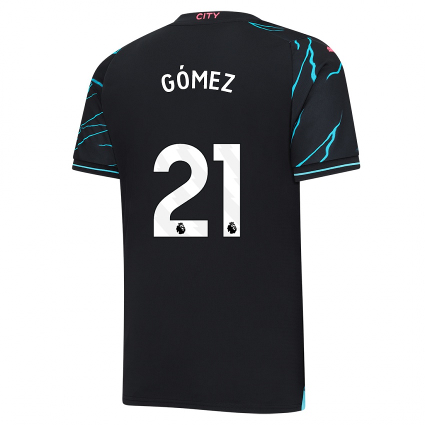 Børn Sergio Gómez #21 Mørkeblå Tredje Sæt Spillertrøjer 2023/24 Trøje T-Shirt