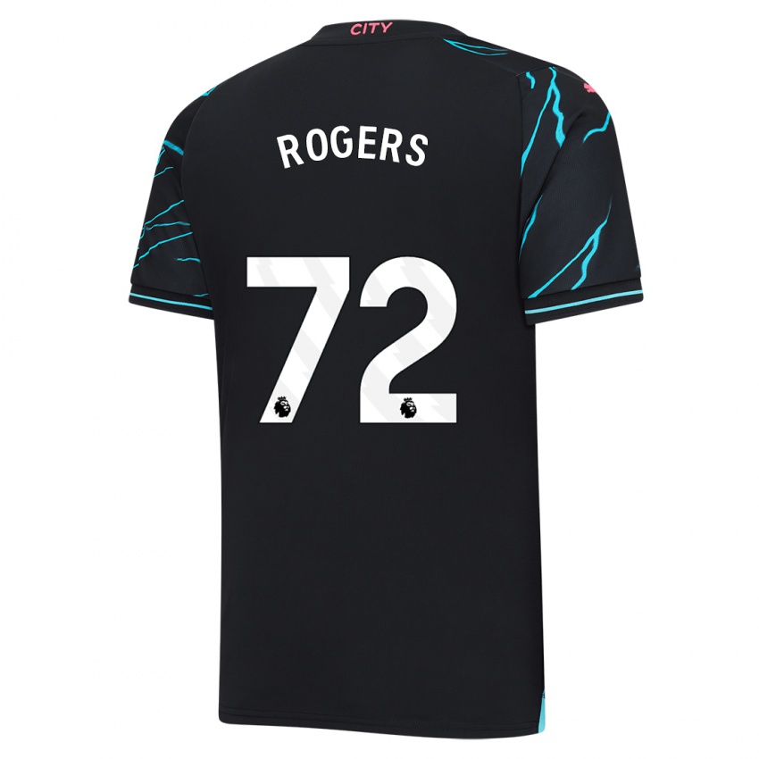 Børn Morgan Rogers #72 Mørkeblå Tredje Sæt Spillertrøjer 2023/24 Trøje T-Shirt