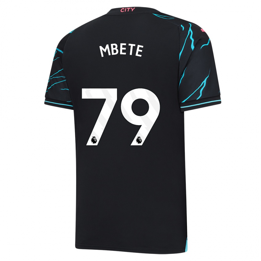 Børn Luke Mbete #79 Mørkeblå Tredje Sæt Spillertrøjer 2023/24 Trøje T-Shirt