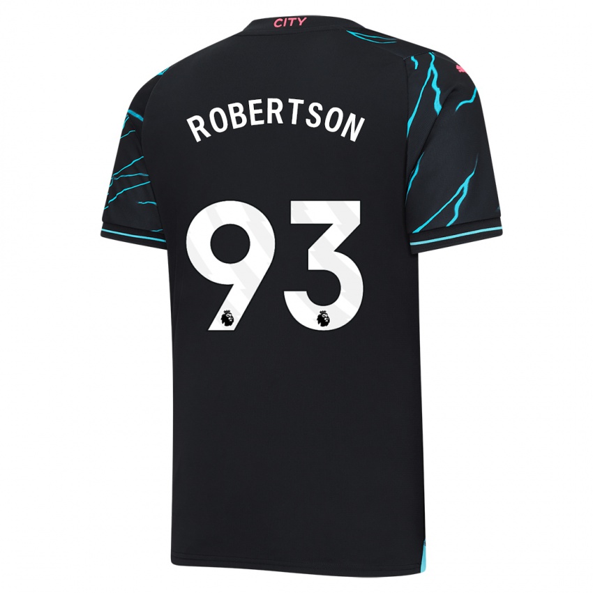 Børn Alex Robertson #93 Mørkeblå Tredje Sæt Spillertrøjer 2023/24 Trøje T-Shirt