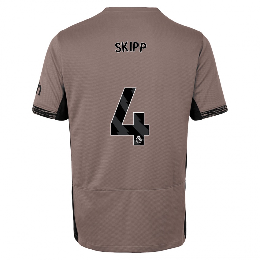 Børn Oliver Skipp #4 Mørk Beige Tredje Sæt Spillertrøjer 2023/24 Trøje T-Shirt