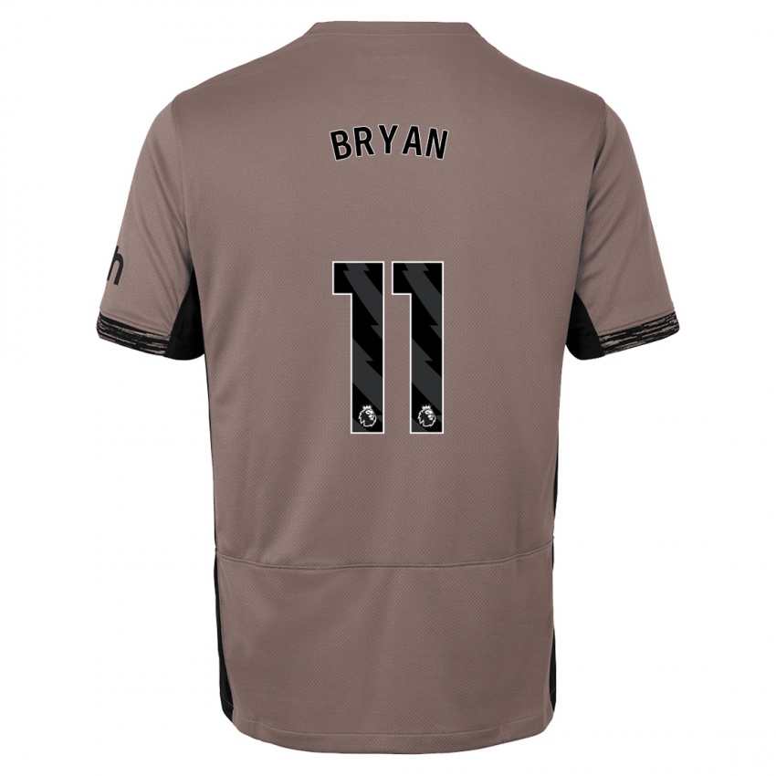 Børn Bryan Gil #11 Mørk Beige Tredje Sæt Spillertrøjer 2023/24 Trøje T-Shirt