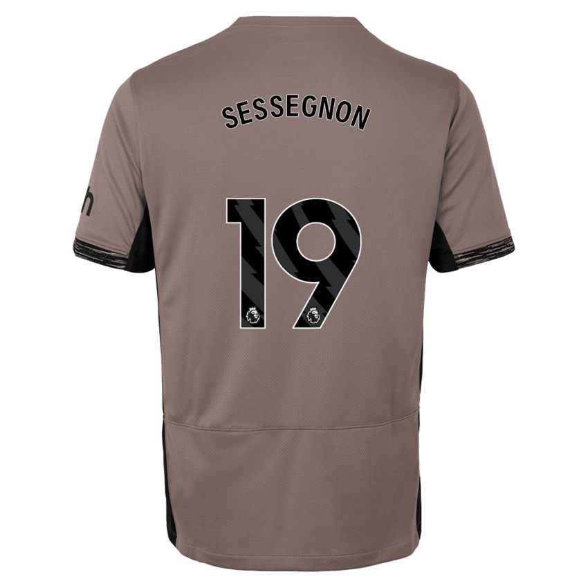 Børn Ryan Sessegnon #19 Mørk Beige Tredje Sæt Spillertrøjer 2023/24 Trøje T-Shirt