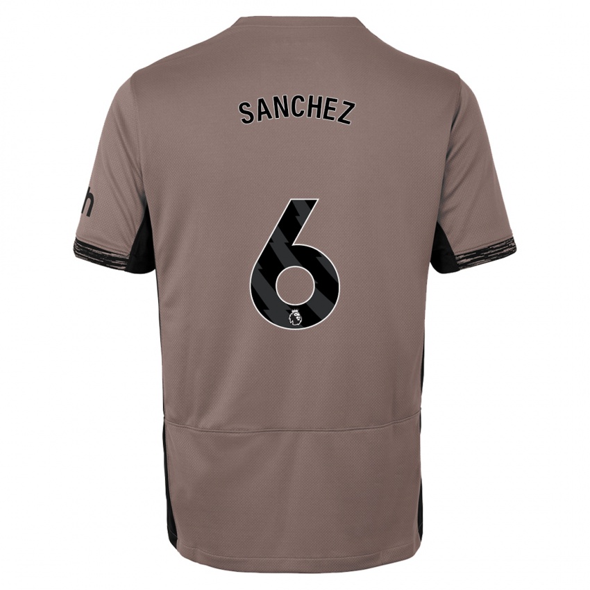 Børn Davinson Sanchez #6 Mørk Beige Tredje Sæt Spillertrøjer 2023/24 Trøje T-Shirt