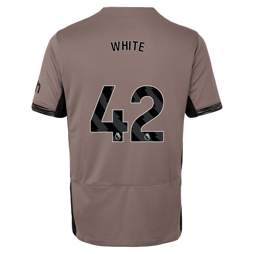 Børn Harvey White #42 Mørk Beige Tredje Sæt Spillertrøjer 2023/24 Trøje T-Shirt