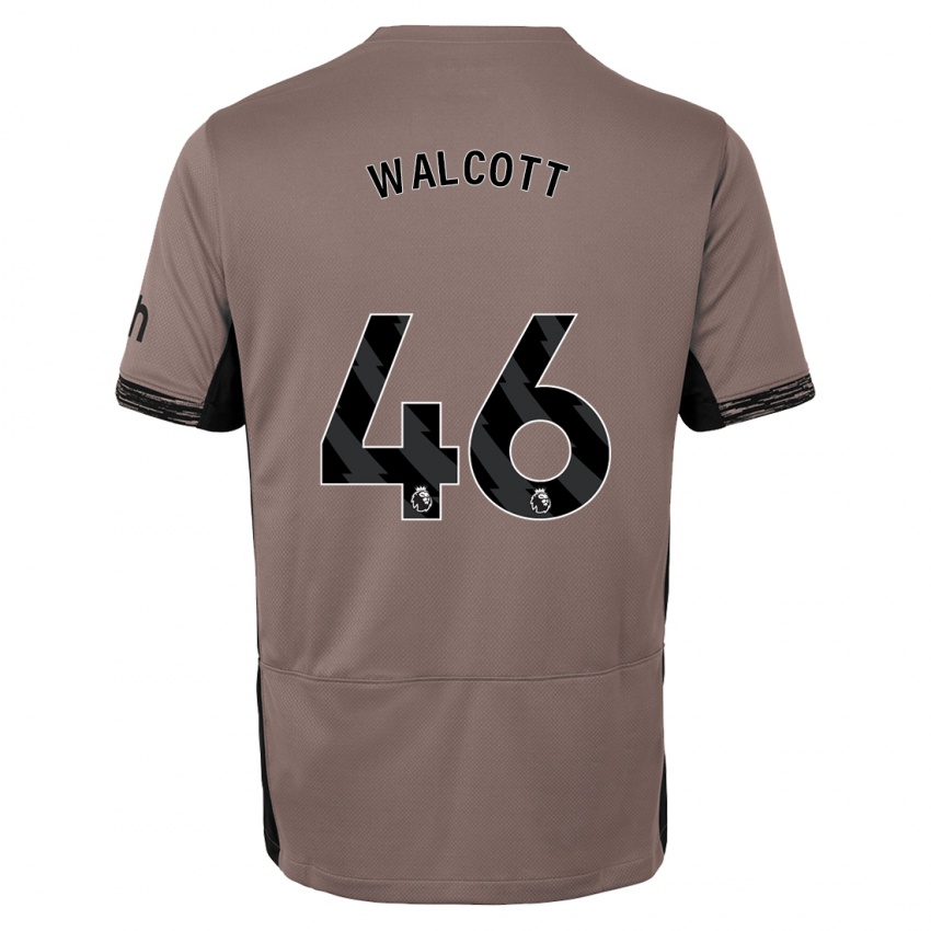 Børn Malachi Fagan Walcott #46 Mørk Beige Tredje Sæt Spillertrøjer 2023/24 Trøje T-Shirt