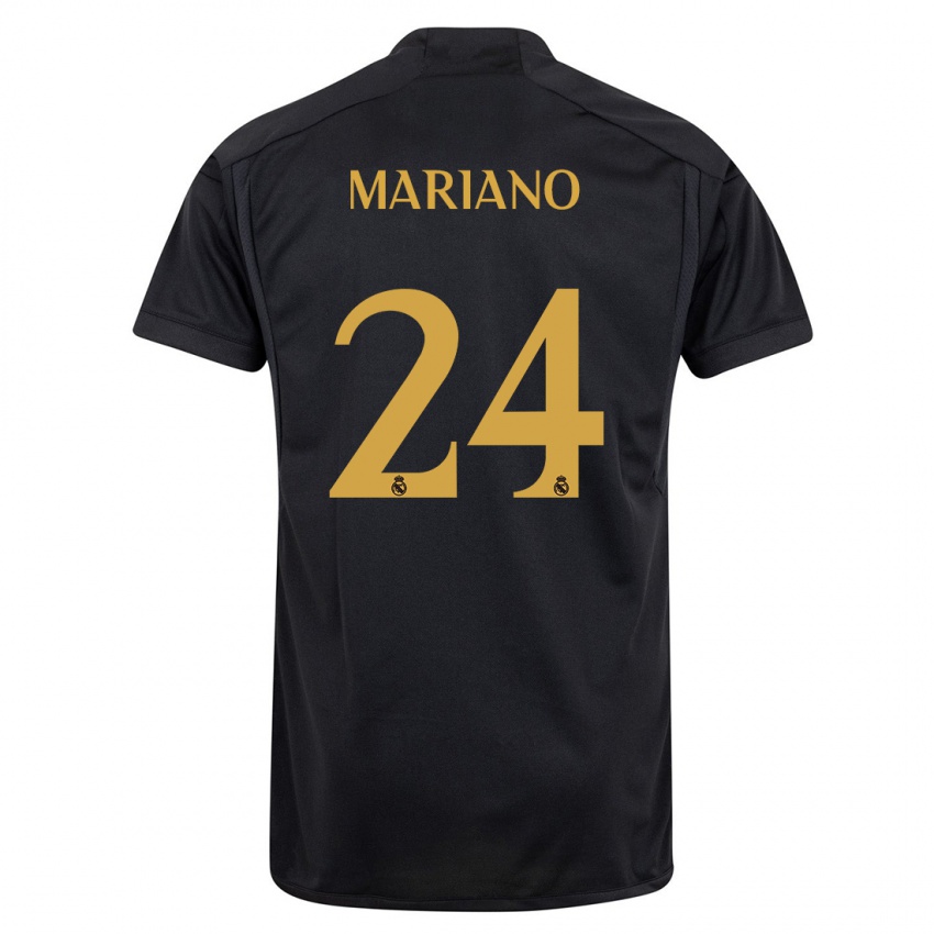 Børn Mariano Diaz #24 Sort Tredje Sæt Spillertrøjer 2023/24 Trøje T-Shirt