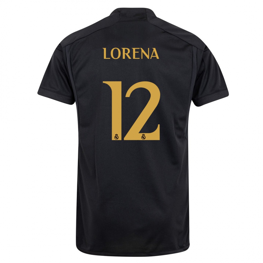 Børn Lorena Navarro #12 Sort Tredje Sæt Spillertrøjer 2023/24 Trøje T-Shirt