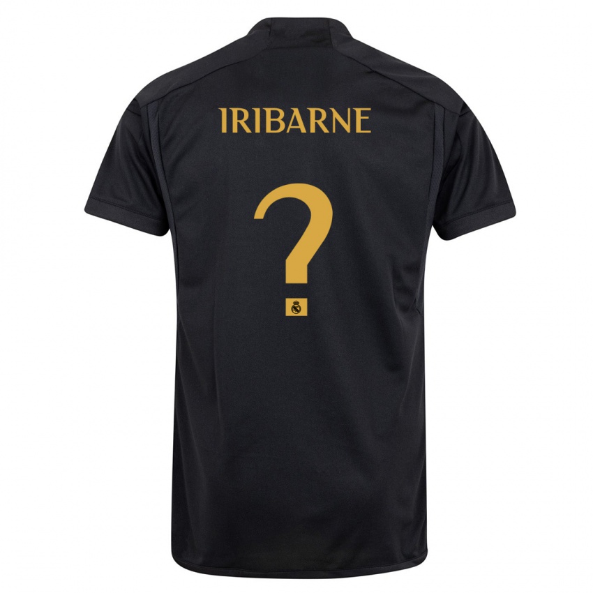 Børn Bruno Iribarne #0 Sort Tredje Sæt Spillertrøjer 2023/24 Trøje T-Shirt