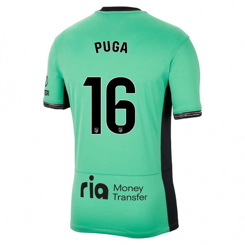 Børn Carlos Puga #16 Forårsgrøn Tredje Sæt Spillertrøjer 2023/24 Trøje T-Shirt