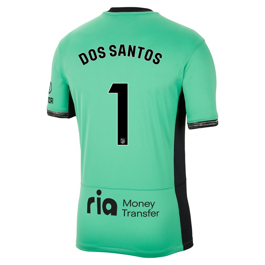 Børn Alex Dos Santos #1 Forårsgrøn Tredje Sæt Spillertrøjer 2023/24 Trøje T-Shirt