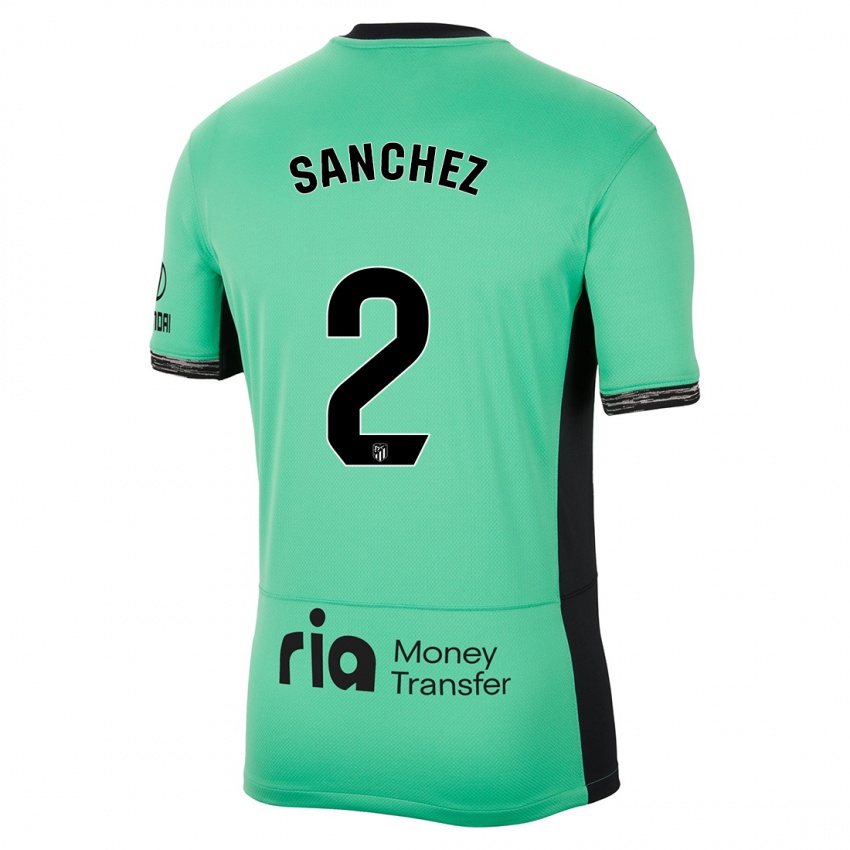 Børn Ricard Sanchez #2 Forårsgrøn Tredje Sæt Spillertrøjer 2023/24 Trøje T-Shirt