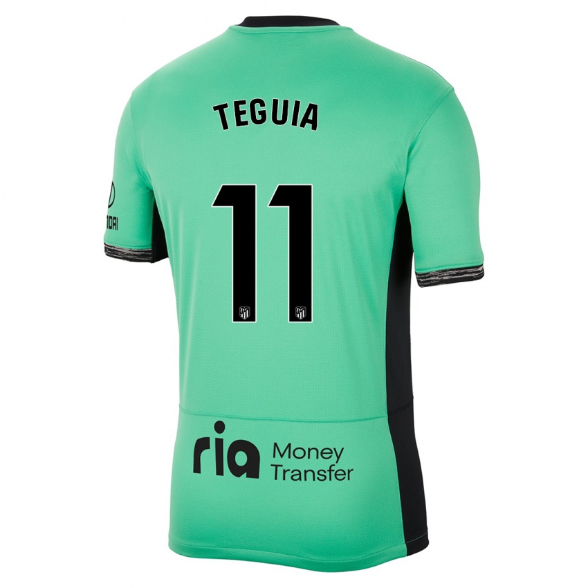 Børn Cedric Teguia #11 Forårsgrøn Tredje Sæt Spillertrøjer 2023/24 Trøje T-Shirt