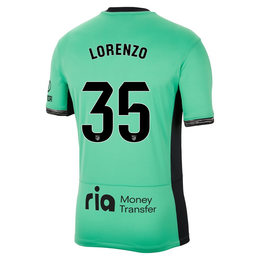 Børn Diego Lorenzo #35 Forårsgrøn Tredje Sæt Spillertrøjer 2023/24 Trøje T-Shirt