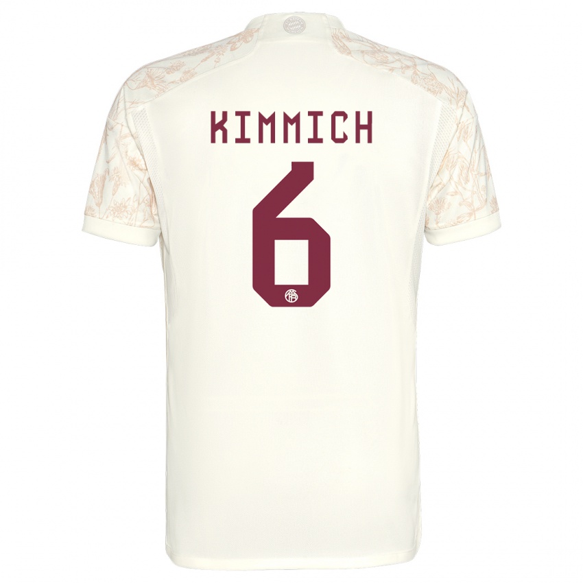 Børn Joshua Kimmich #6 Off White Tredje Sæt Spillertrøjer 2023/24 Trøje T-Shirt