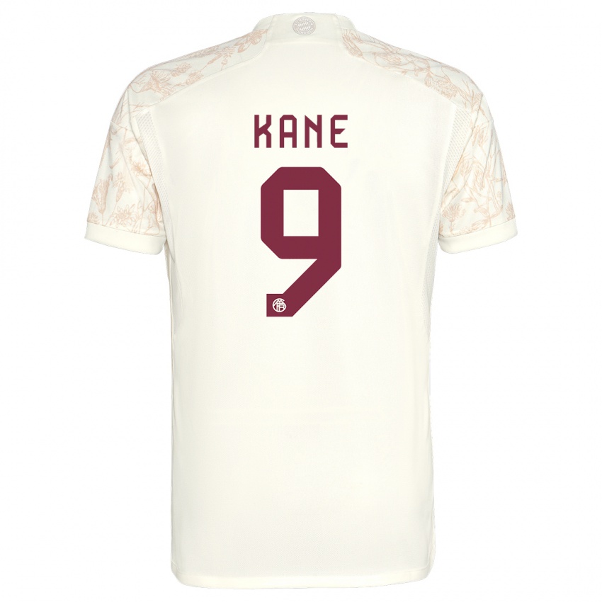 Børn Harry Kane #9 Off White Tredje Sæt Spillertrøjer 2023/24 Trøje T-Shirt