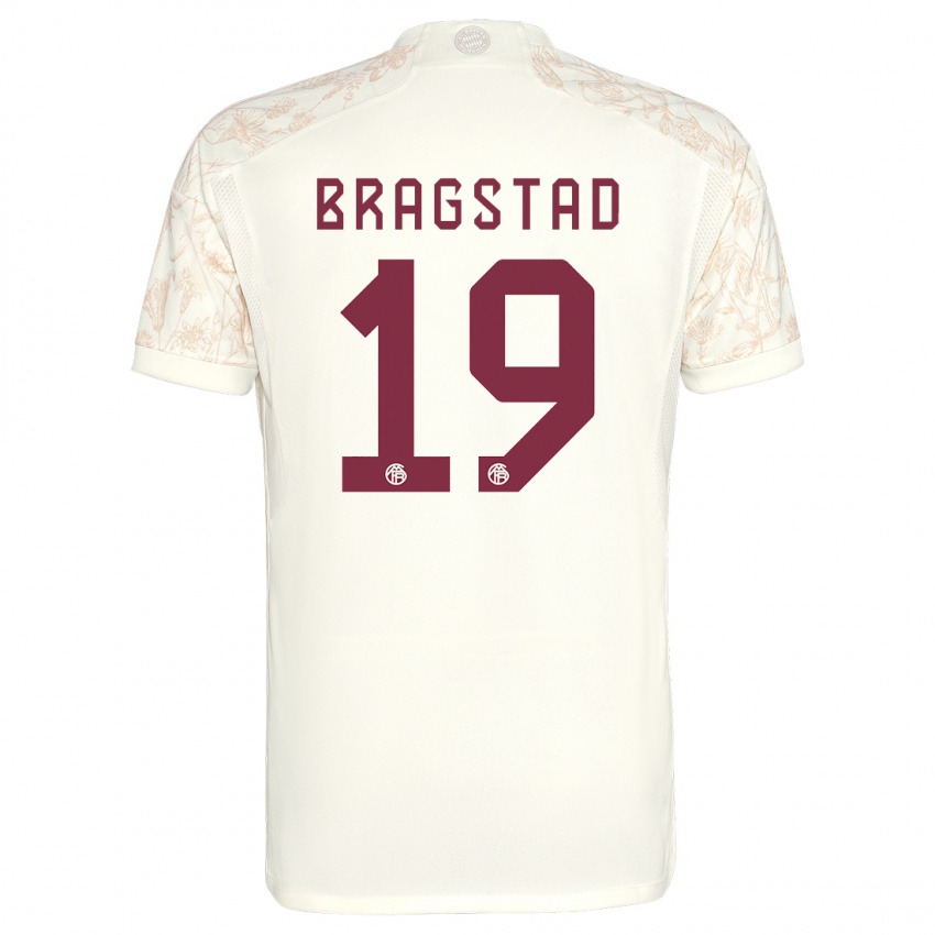 Børn Emilie Bragstad #19 Off White Tredje Sæt Spillertrøjer 2023/24 Trøje T-Shirt