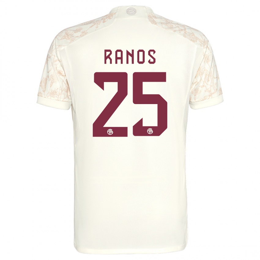 Børn Grant-Leon Ranos #25 Off White Tredje Sæt Spillertrøjer 2023/24 Trøje T-Shirt