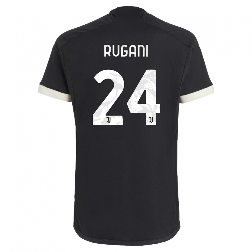 Børn Daniele Rugani #24 Sort Tredje Sæt Spillertrøjer 2023/24 Trøje T-Shirt