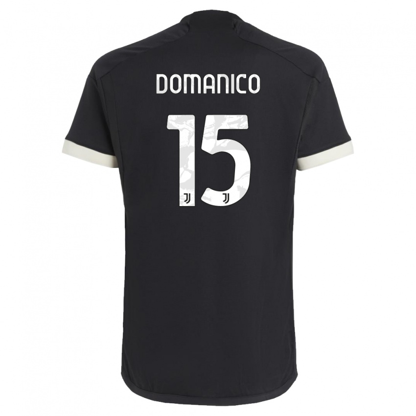 Børn Saverio Domanico #15 Sort Tredje Sæt Spillertrøjer 2023/24 Trøje T-Shirt