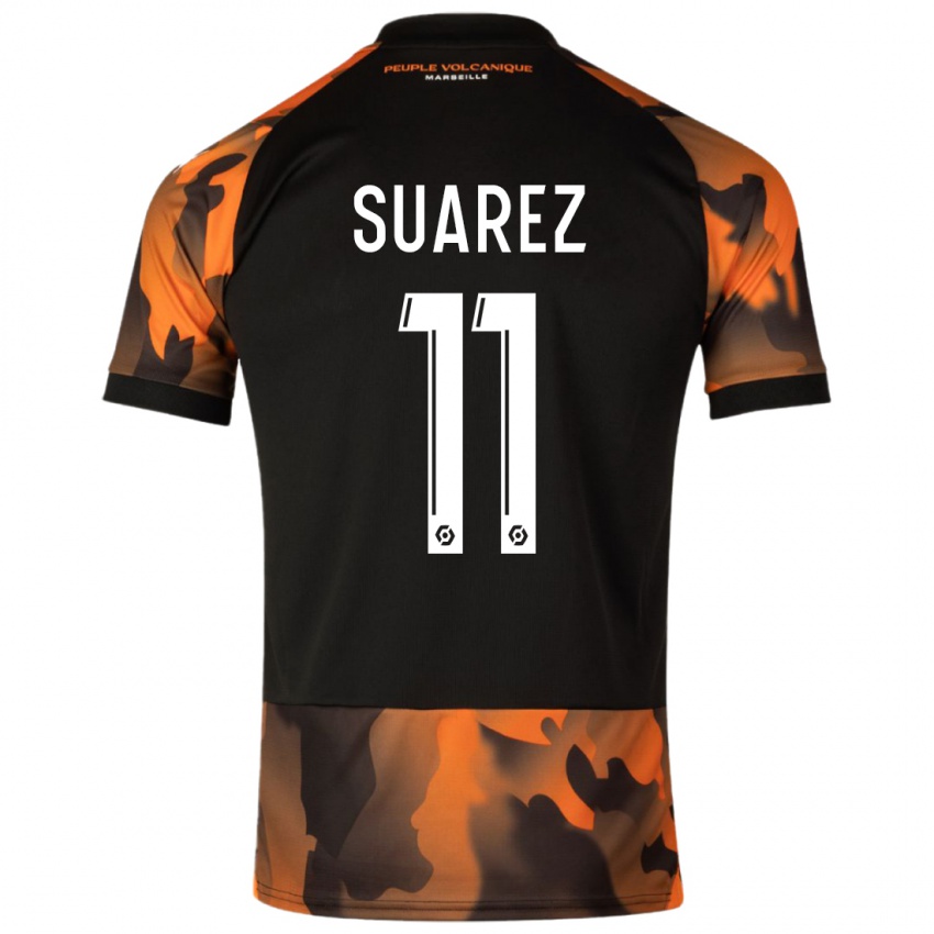 Børn Luis Suarez #11 Sort Orange Tredje Sæt Spillertrøjer 2023/24 Trøje T-Shirt