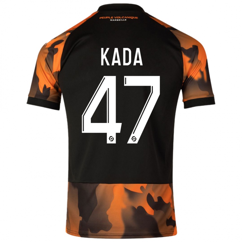 Børn Joakim Kada #47 Sort Orange Tredje Sæt Spillertrøjer 2023/24 Trøje T-Shirt