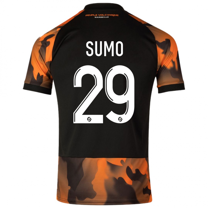 Børn Eva Sumo #29 Sort Orange Tredje Sæt Spillertrøjer 2023/24 Trøje T-Shirt