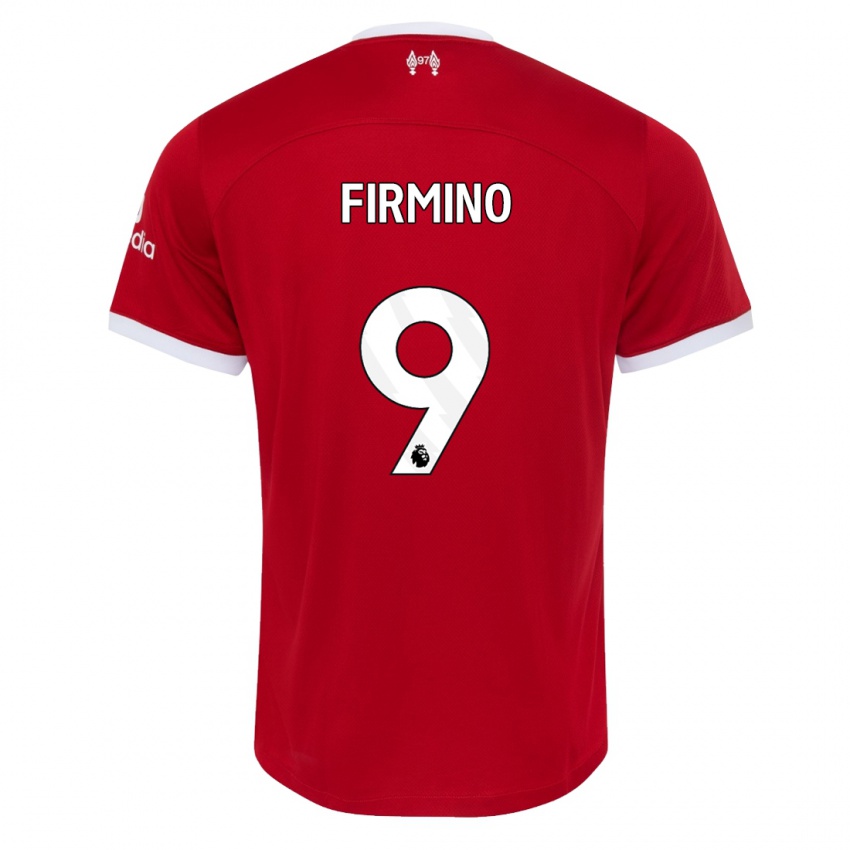 Mænd Roberto Firmino #9 Rød Hjemmebane Spillertrøjer 2023/24 Trøje T-Shirt