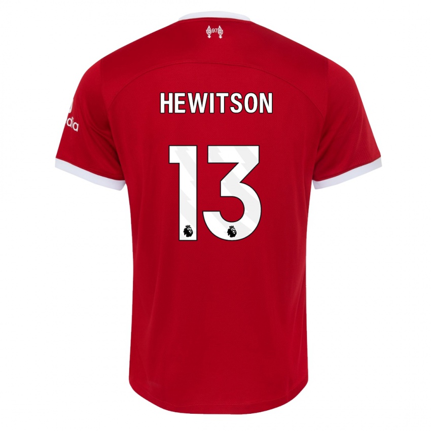 Mænd Luke Hewitson #13 Rød Hjemmebane Spillertrøjer 2023/24 Trøje T-Shirt