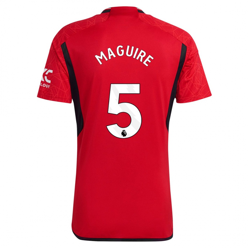 Mænd Harry Maguire #5 Rød Hjemmebane Spillertrøjer 2023/24 Trøje T-Shirt