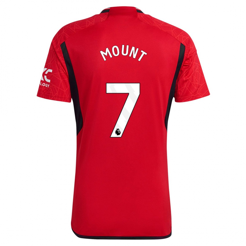 Mænd Mason Mount #7 Rød Hjemmebane Spillertrøjer 2023/24 Trøje T-Shirt