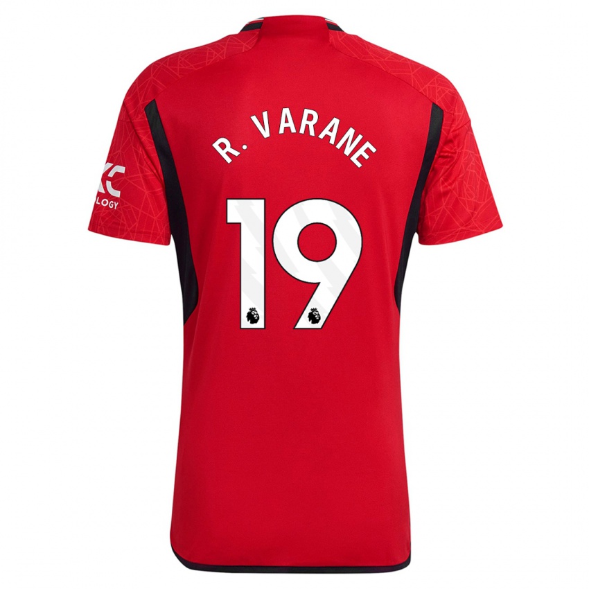 Mænd Raphael Varane #19 Rød Hjemmebane Spillertrøjer 2023/24 Trøje T-Shirt